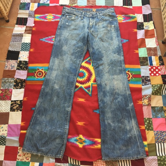 AG Fillmore Jeans Upcycled Acid Washed Distressed - Picture 15 of 15